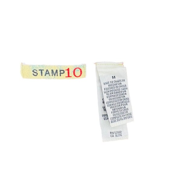 Stamp10 Red Knit Sweater Medium Cotton & Polyester Womens Open Front - Picture 2 of 6